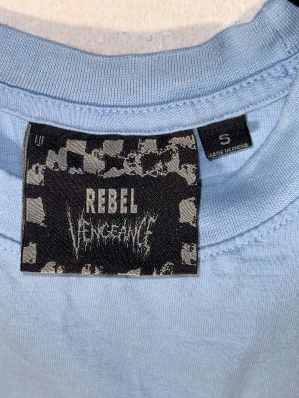 Rebel Vengeance Light Blue Monde D'Élévation Snake Graphic T-Shirt - Picture 4 of 5